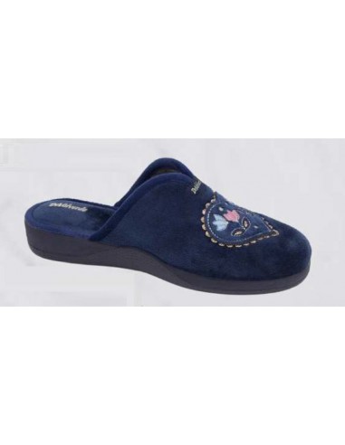 ZAPATILLA CASA MUJER DEVALVERDE CHINELA CORAZON 10 Color MARINO Talla 35