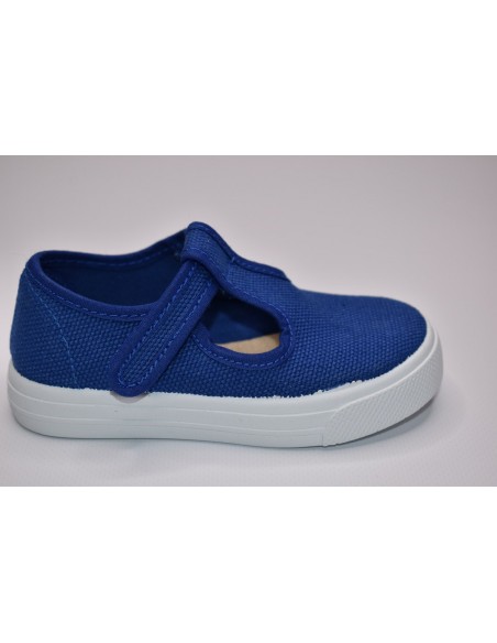 PEPITO NIÑO VELCRO LONA GRANITO AZUL 3105-15A