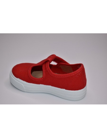PEPITO NIÑO VELCRO LONA GRANITO ROJO 3105-15R