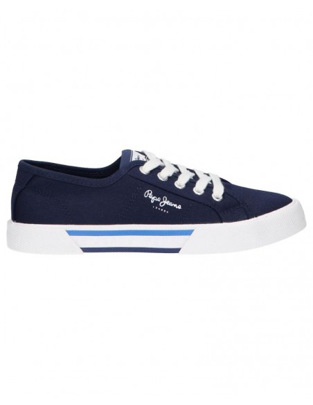 ZAPATILLA NIÑO LONA PEPE JEANS BRADY PBS30527 MARINO