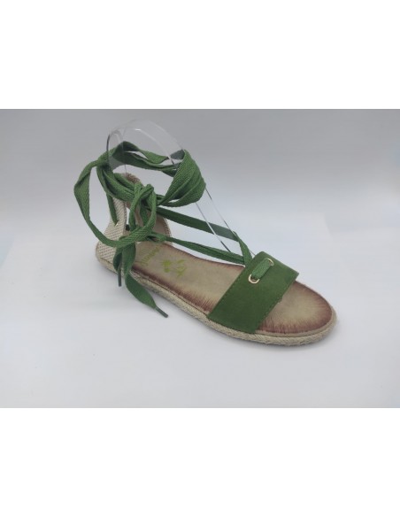 SANDALIA PLANA MUJER ANTELINA LAZADA 665 VERDE