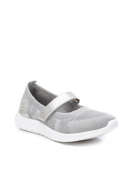 ZAPATO MUJER TEXTIL XTI VELCRO 141382 PLATA
