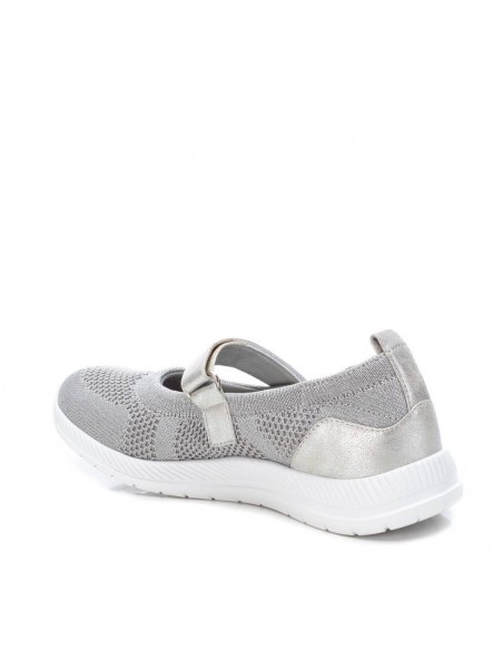 ZAPATO MUJER TEXTIL XTI VELCRO 141382 PLATA