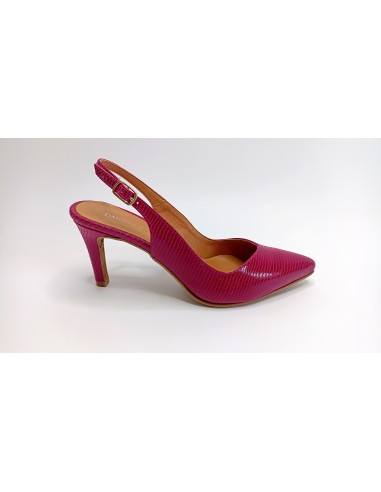 ZAPATO TACON DANIELA VEGA PUNTA FINA FUCSIA 1068TF