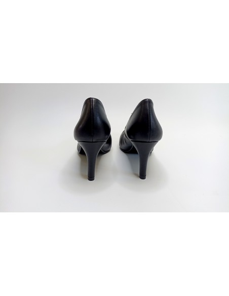 ZAPATO TACON PUNTA FINA DANIELA VEGA 1092 NEGRO