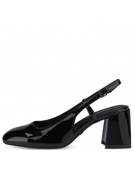 ZAPATO TACON TAMARIS CHAROL NEGRO 26601N