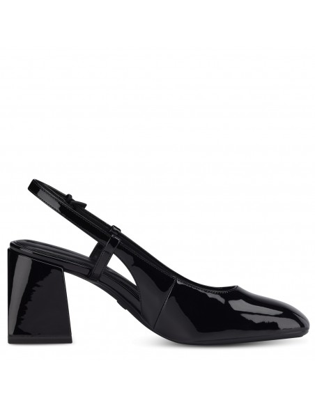 ZAPATO TACON TAMARIS CHAROL NEGRO 26601N