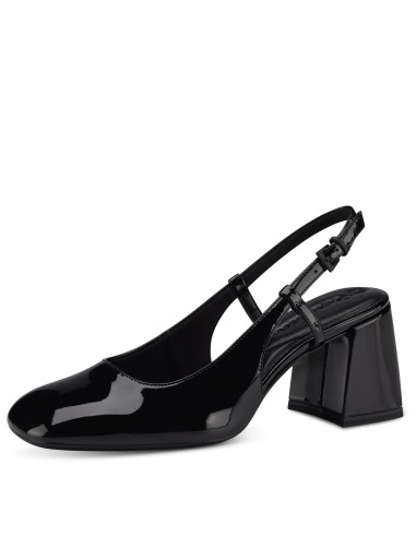 ZAPATO TACON TAMARIS CHAROL NEGRO 26601N