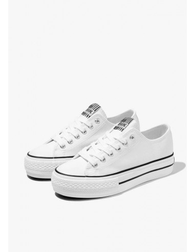 LONA NIÑA DOBLE SUELA B&W  NV552715 BLANCA