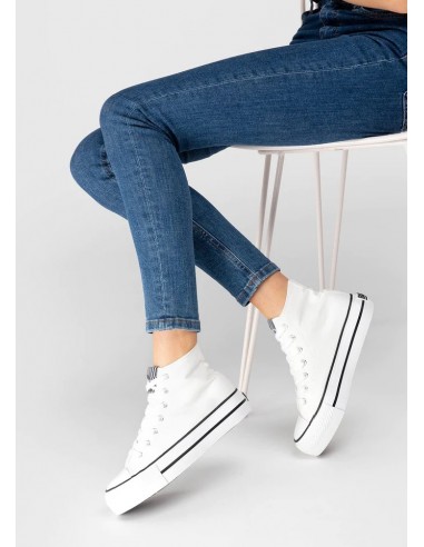 LONA NIÑA DOBLE SUELA B&W  NV552715 BLANCA