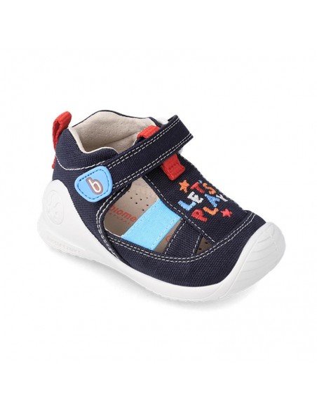 SANDALIA NIÑO BIOMECANICS PIQUE LONA TWIN 232188-A