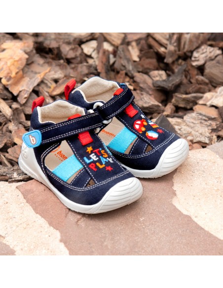 SANDALIA NIÑO BIOMECANICS PIQUE LONA TWIN 232188-A