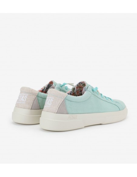 ZAPATILLA LONA MUJER WALK IN PITAS IRIS VERDE MENTA