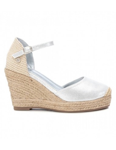 SANDALIAS CUÑAS ESPARTO MUJER XTI 141143 PLATA