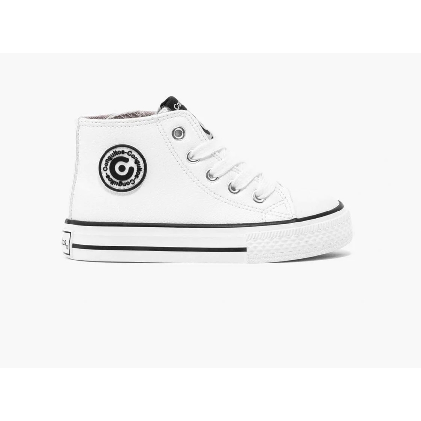 ZAPATILLA CASUAL NIÑA TIPO CONVERSE POLIPIEL BLANCO CONGUITO