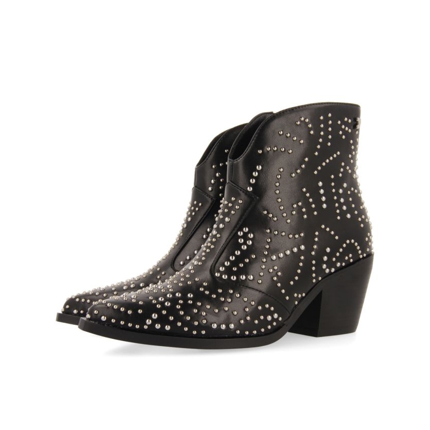 BOTIN MUJER GIOSEPPO NEGRO TACHAS PLATEADAS...