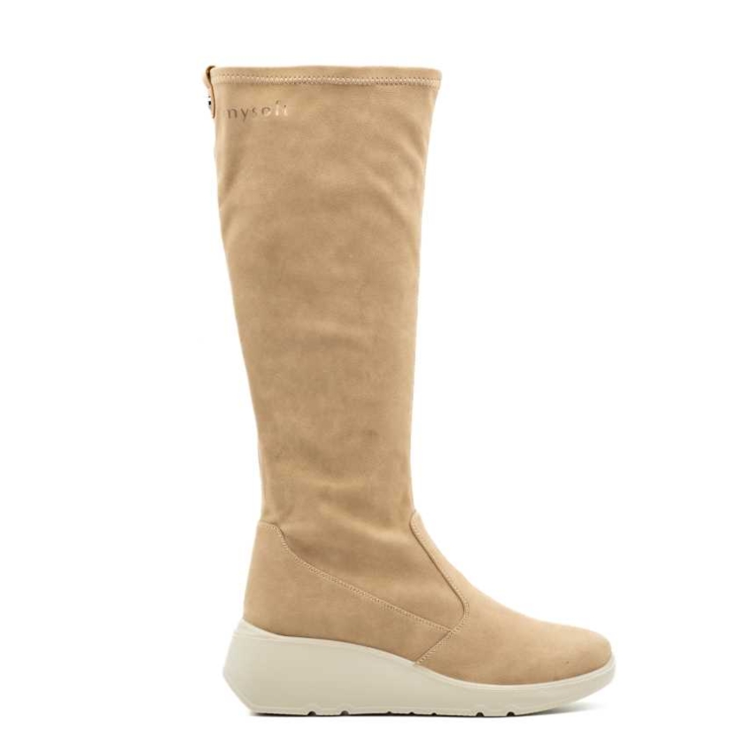 Bota alta plana deals