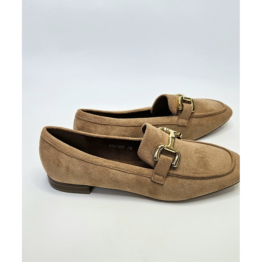 ZAPATO D MUJER PLANO MOCASIN MANDARINA 2301DF