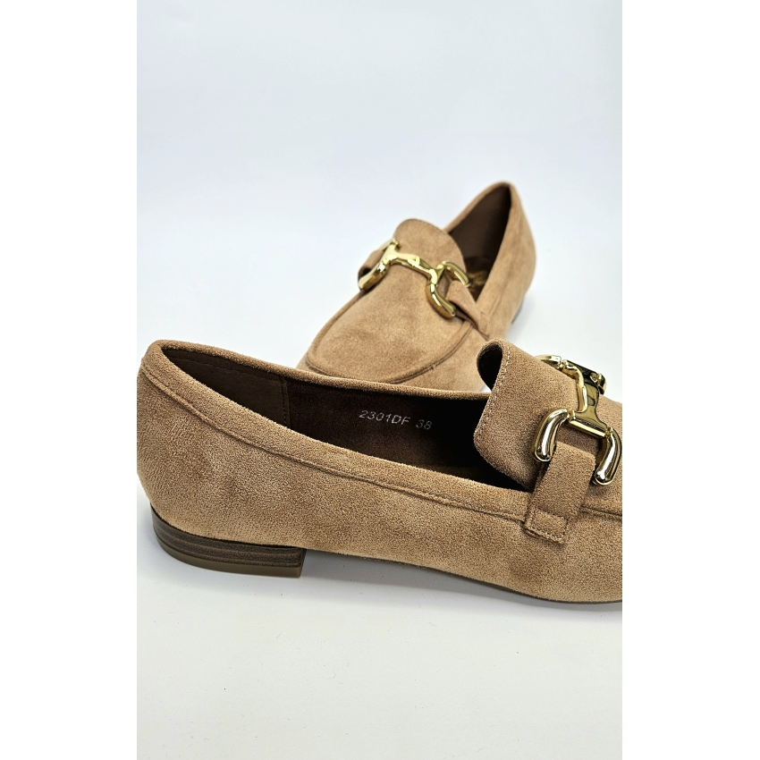 ZAPATO D MUJER PLANO MOCASIN MANDARINA 2301DF