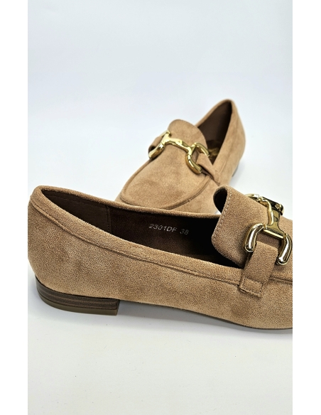 ZAPATO D MUJER PLANO MOCASIN MANDARINA 2301DF