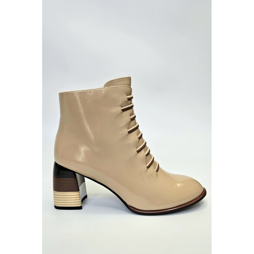 BOTIN CHAROL BEIGE TACON DISEÑO TRICOLOR ROCK AWAY