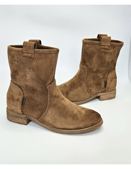 BOTIN PLANO MUJER MANDARINA ANTELINA CAMEL