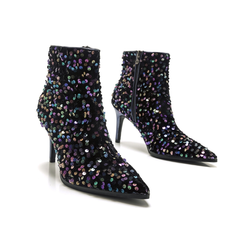 BOTIN TACON MUJER LENTEJUELAS MULTICOLOR...