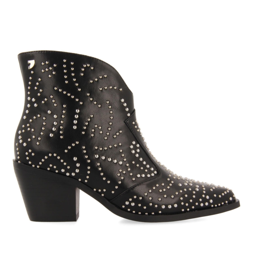 BOTIN MUJER GIOSEPPO NEGRO TACHAS PLATEADAS STRUER 70350