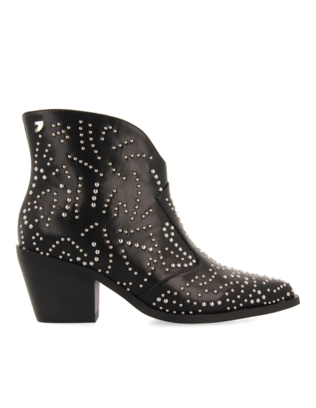 BOTIN MUJER GIOSEPPO NEGRO TACHAS PLATEADAS STRUER 70350
