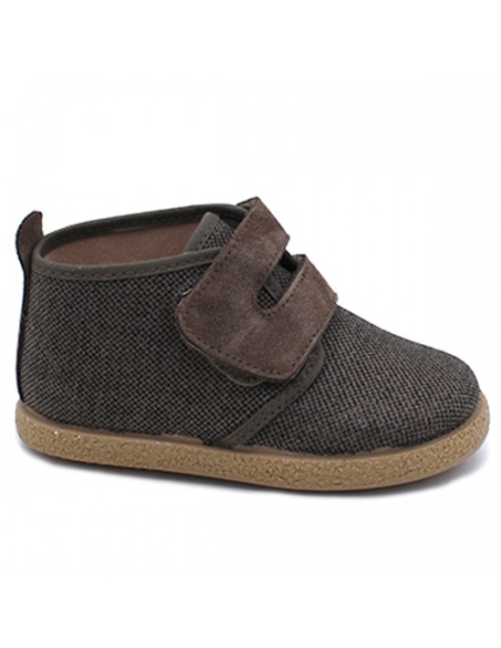 BOTIN NIÑO SERRAJE TOKOLATE TAUPE 2215-10