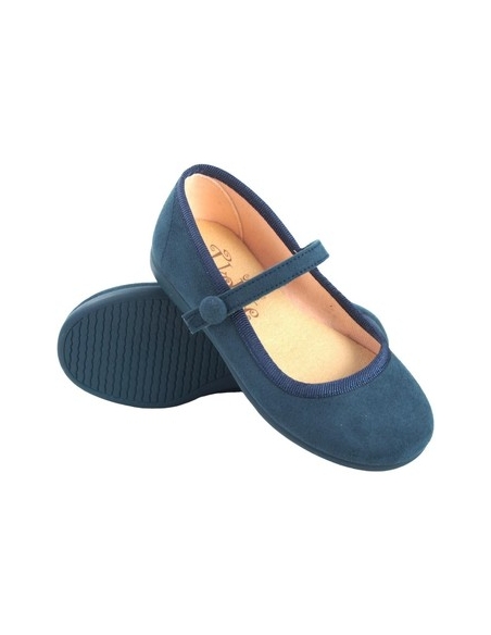 MERCEDITA SERRAJE NIÑA BOTON CORREA TOKOLATE