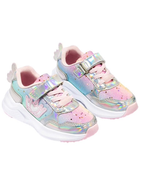 ZAPATILLA DEPORTE NIÑA CONGUITOS CON LUZ COSH261013 PLATA