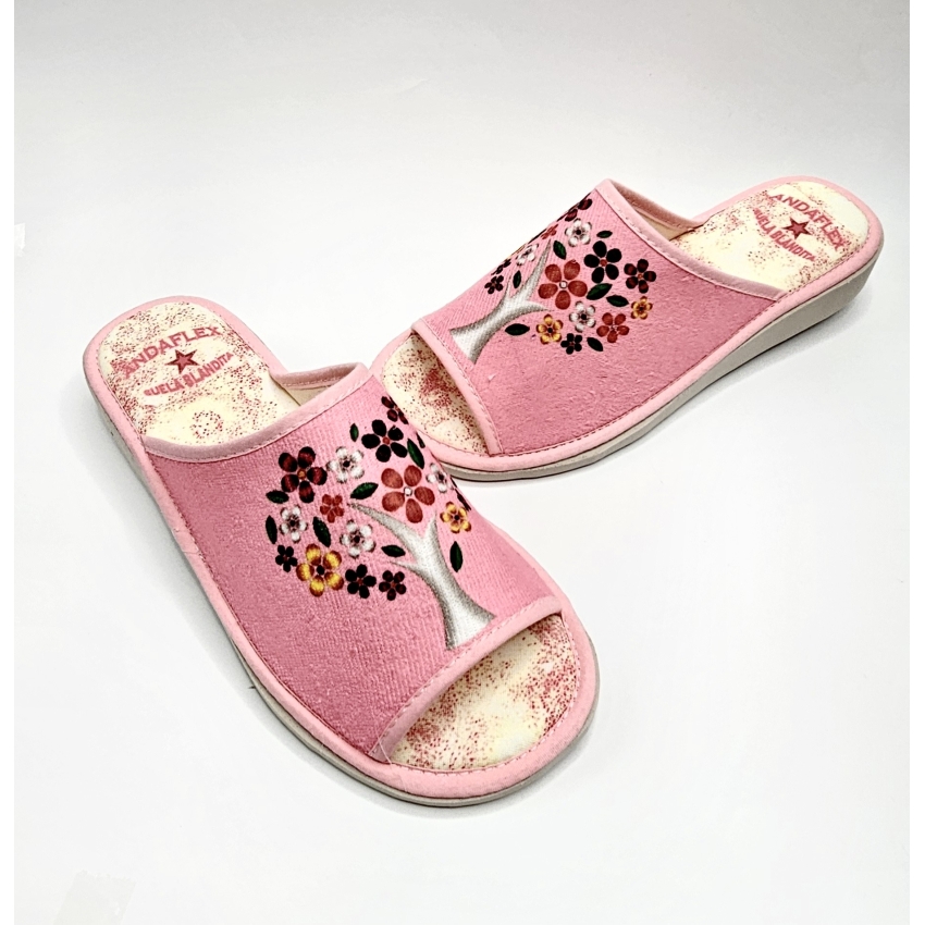 ZAPATILLA ESTAR POR CASA MUJER RIZO 3052 ROSA