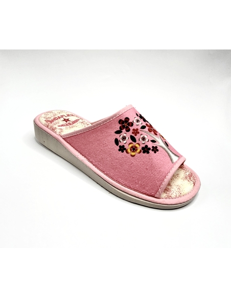 ZAPATILLA ESTAR POR CASA MUJER RIZO 3052 ROSA