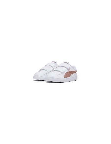 ZAPATILLA DEPORTE NIÑA PUMA 394254 04 VELCRO BLANCO ROSA