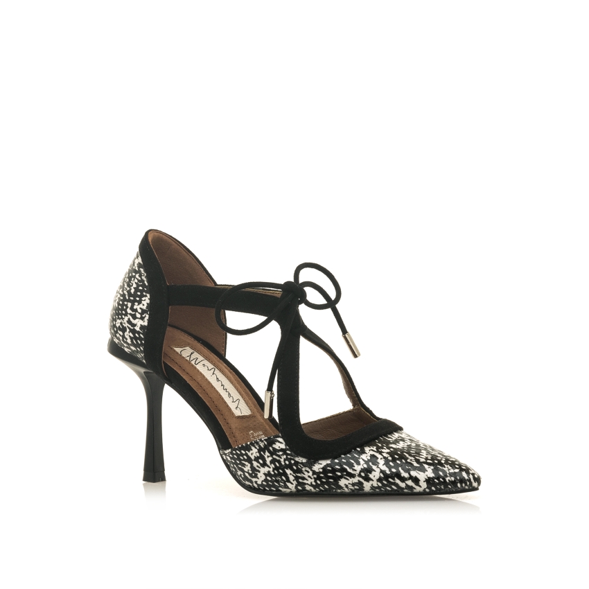 ZAPATO MUJER TACON MARIAMARE 68465 SERPIENTE NEGRO