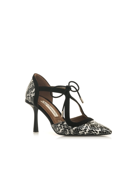 ZAPATO MUJER TACON MARIAMARE 68465 SERPIENTE NEGRO