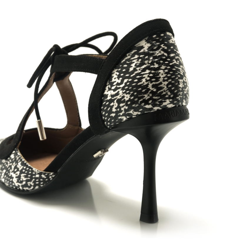 ZAPATO MUJER TACON MARIAMARE 68465 SERPIENTE NEGRO