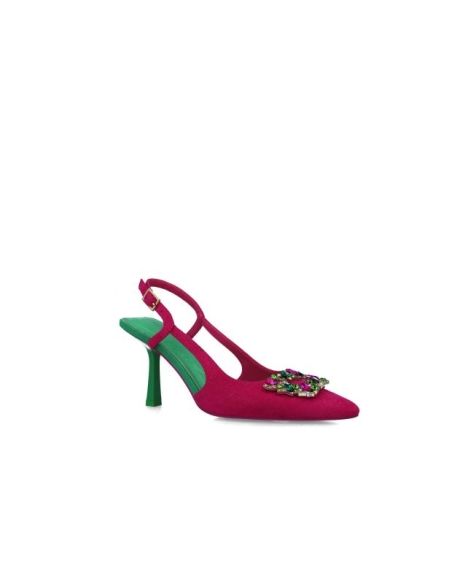 ZAPATO TACON MENBUR DESTALONADO DETALLE JOYA 25258