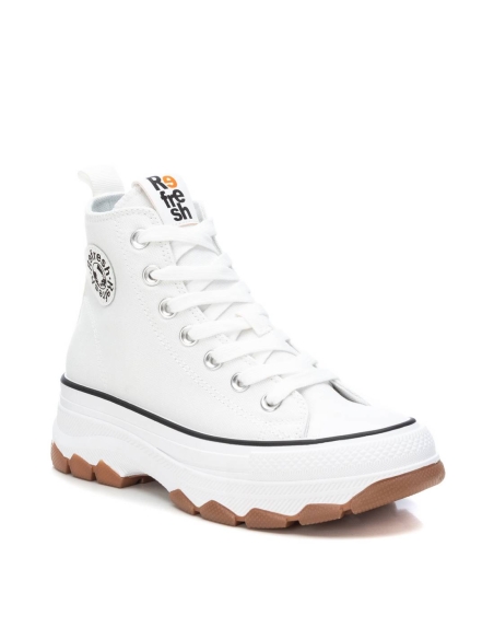 BOTIN LONA MUJER PLATAFORMA REFRESH 171919 BLANCO