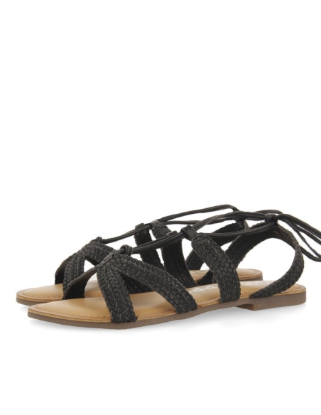 SANDALIA MUJER PLANA GIOSEPPO DARNEY NEGRO  69130