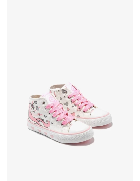 BOTA BLANCA NIÑA  CONGUITOS UNICORNIO OSSH141076