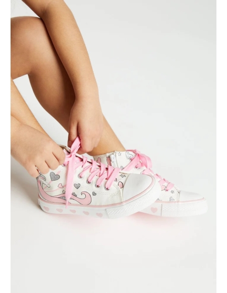BOTA BLANCA NIÑA  CONGUITOS UNICORNIO OSSH141076
