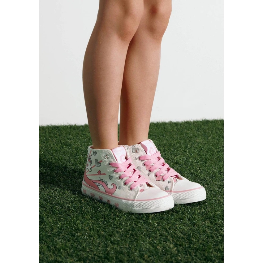 BOTA BLANCA NIÑA  CONGUITOS UNICORNIO OSSH141076