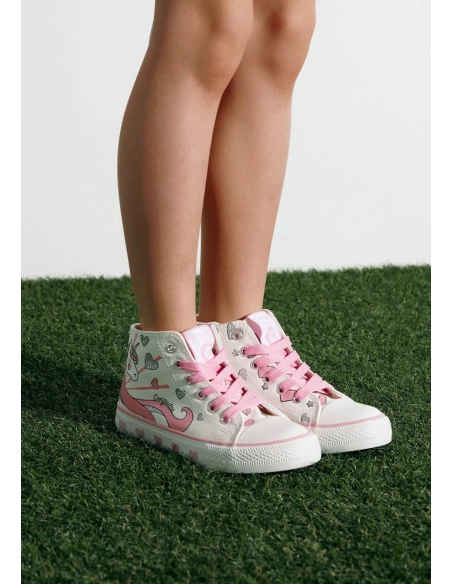 BOTA BLANCA NIÑA  CONGUITOS UNICORNIO OSSH141076