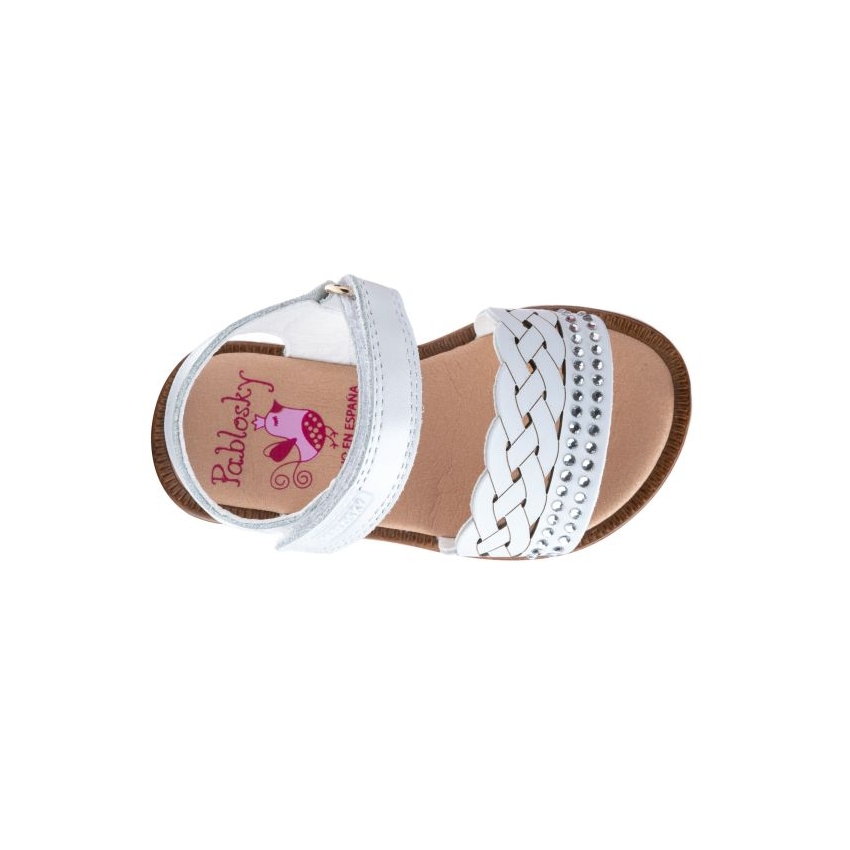 SANDALIA NIÑA PABLOSKY NAPA NACAR BLANCO 039708