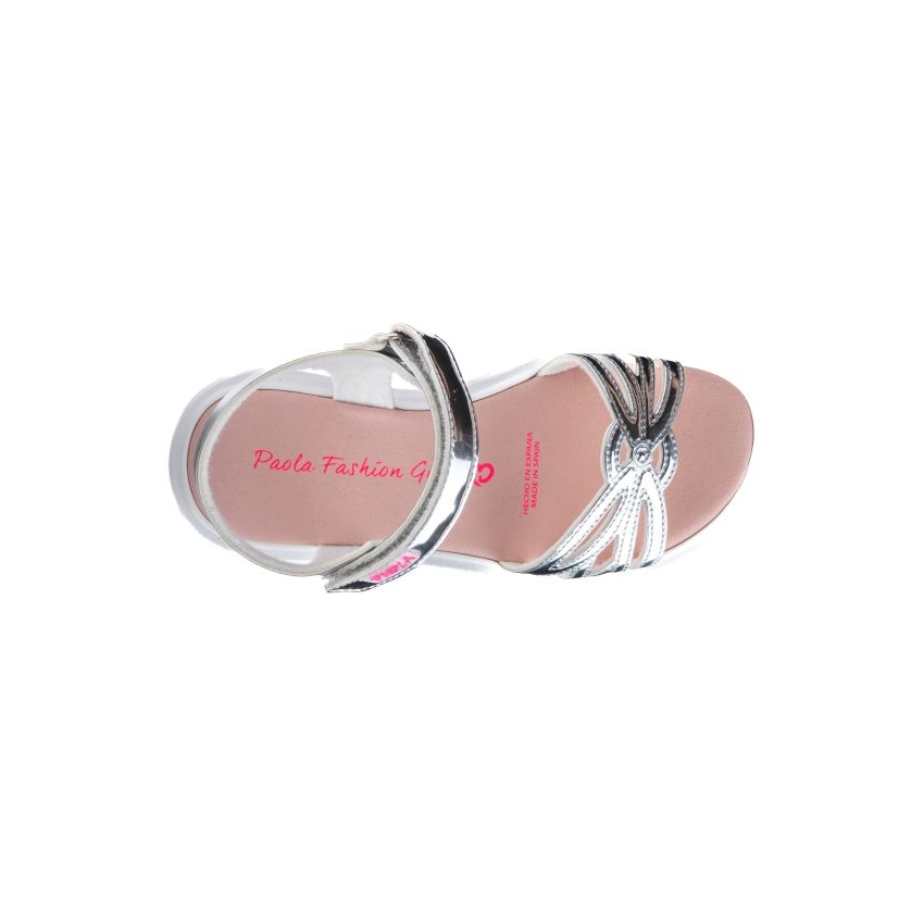 SANDALIA NIÑA PABLOSKY TITANIO PLATA 871450