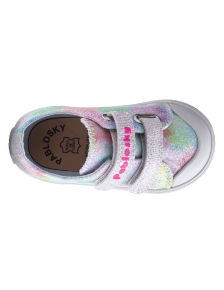 ZAPATILLA NIÑA PABLOSKY LONA LINO GLITTER MALVA 975530