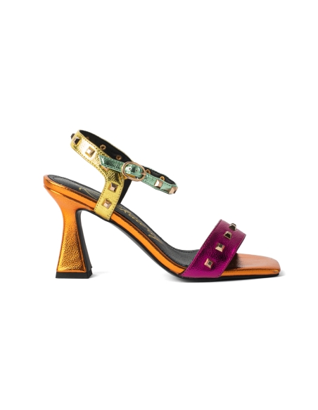 SANDALIA TACON ROCK AWAY METALIZADA MULTICOLOR 85718