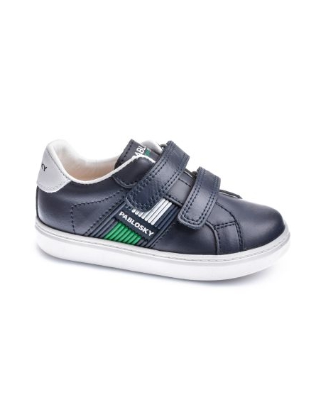 ZAPATILLA DEPORTE NIÑO PABLOSKY RESPETUOSA VELCRO PIEL MARIN